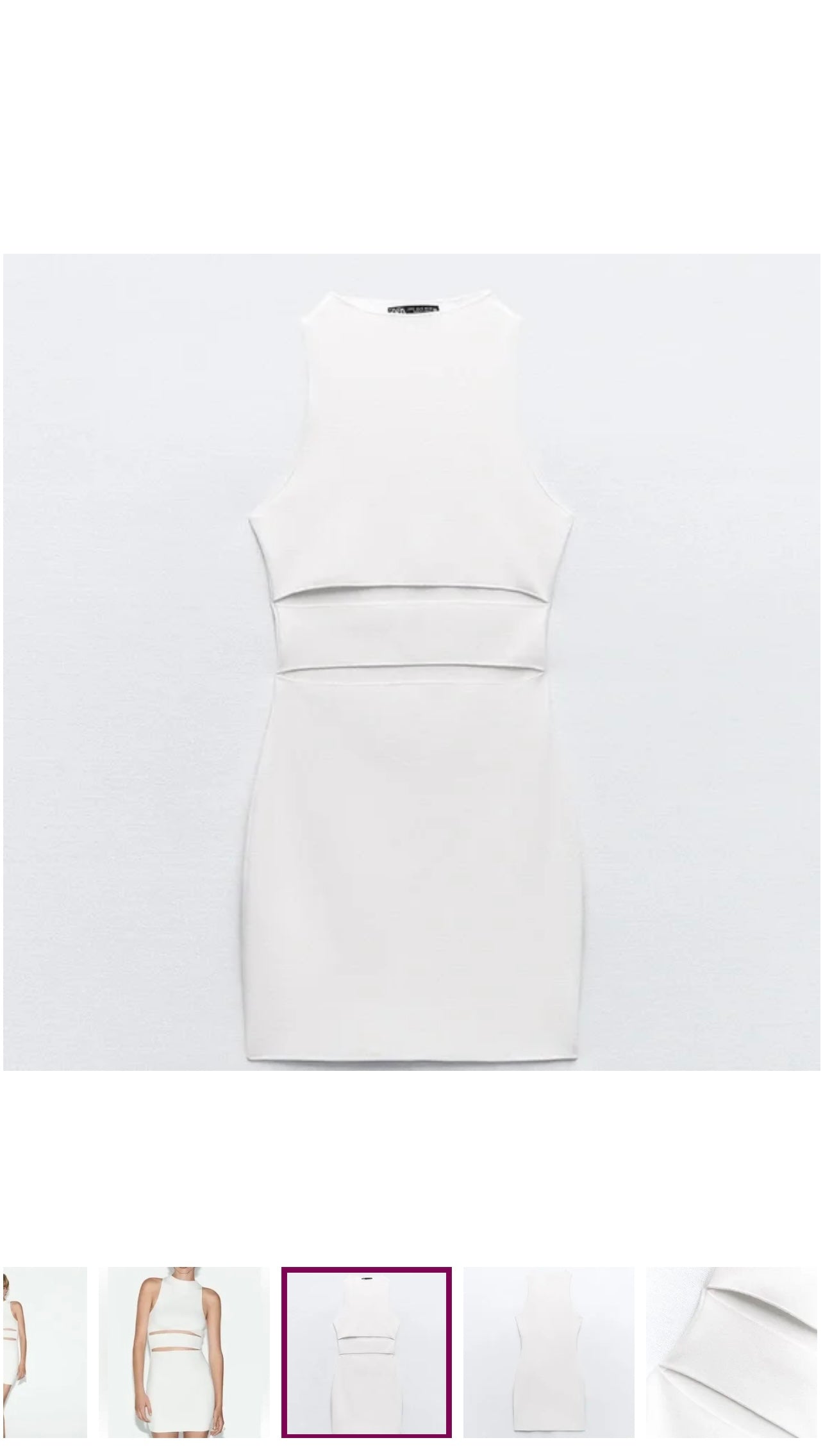 Zara White Cut Out Dress