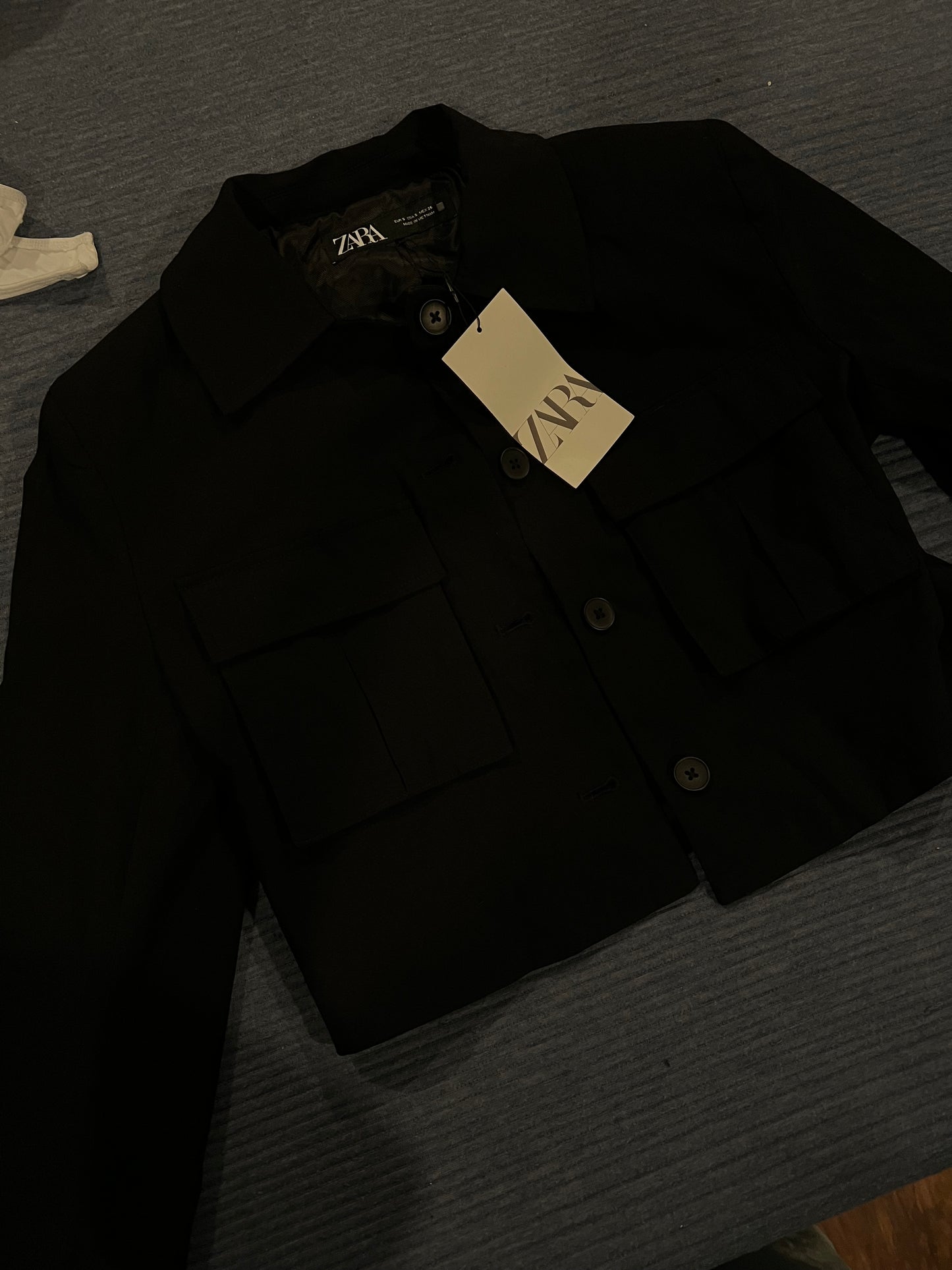 Zara Black Cropped Jacket