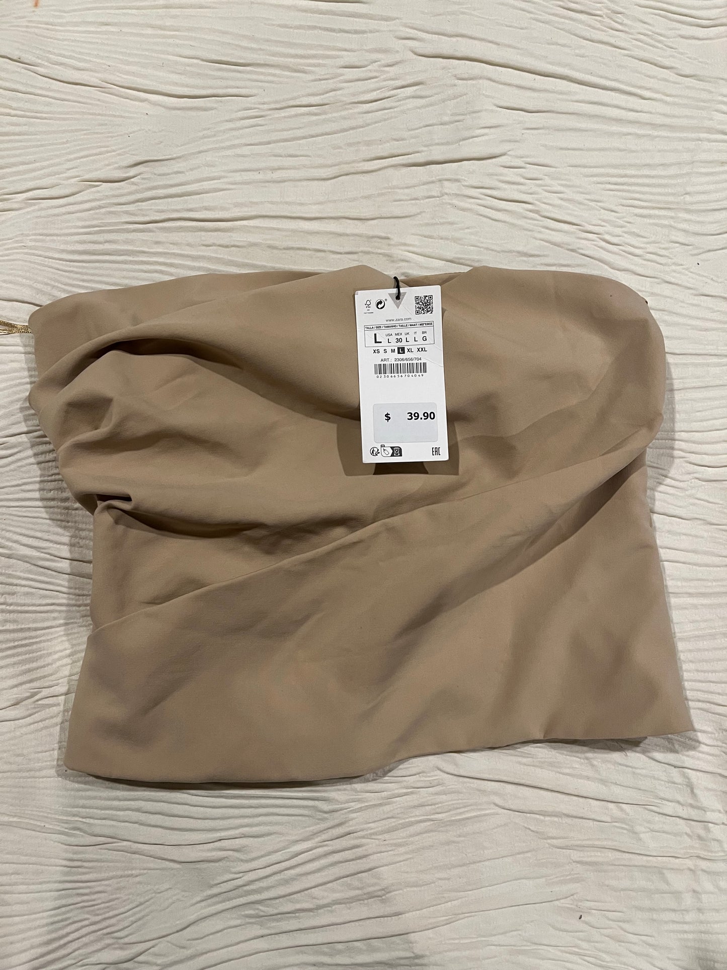 Zara Brown Bustier Top