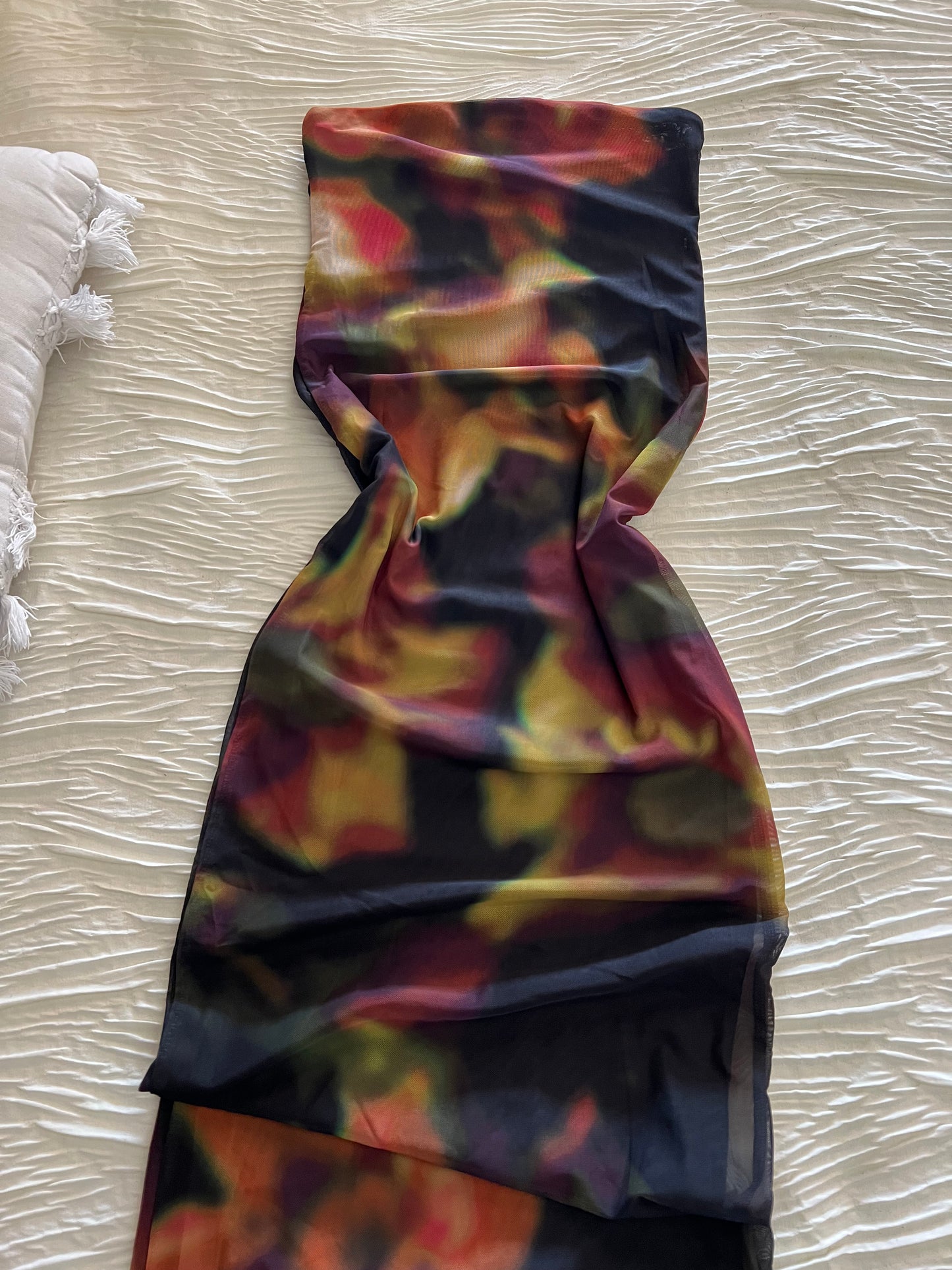 Zara Mesh Tie Dye Dress