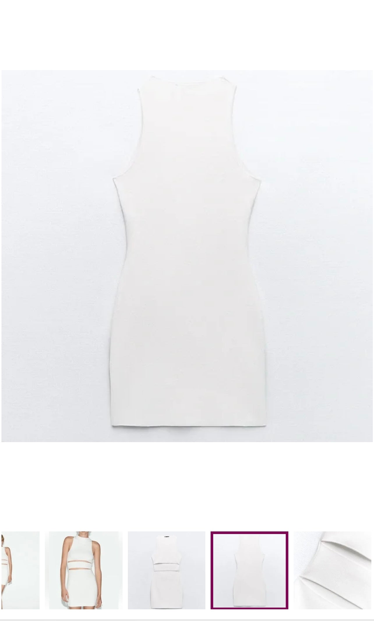 Zara White Cut Out Dress