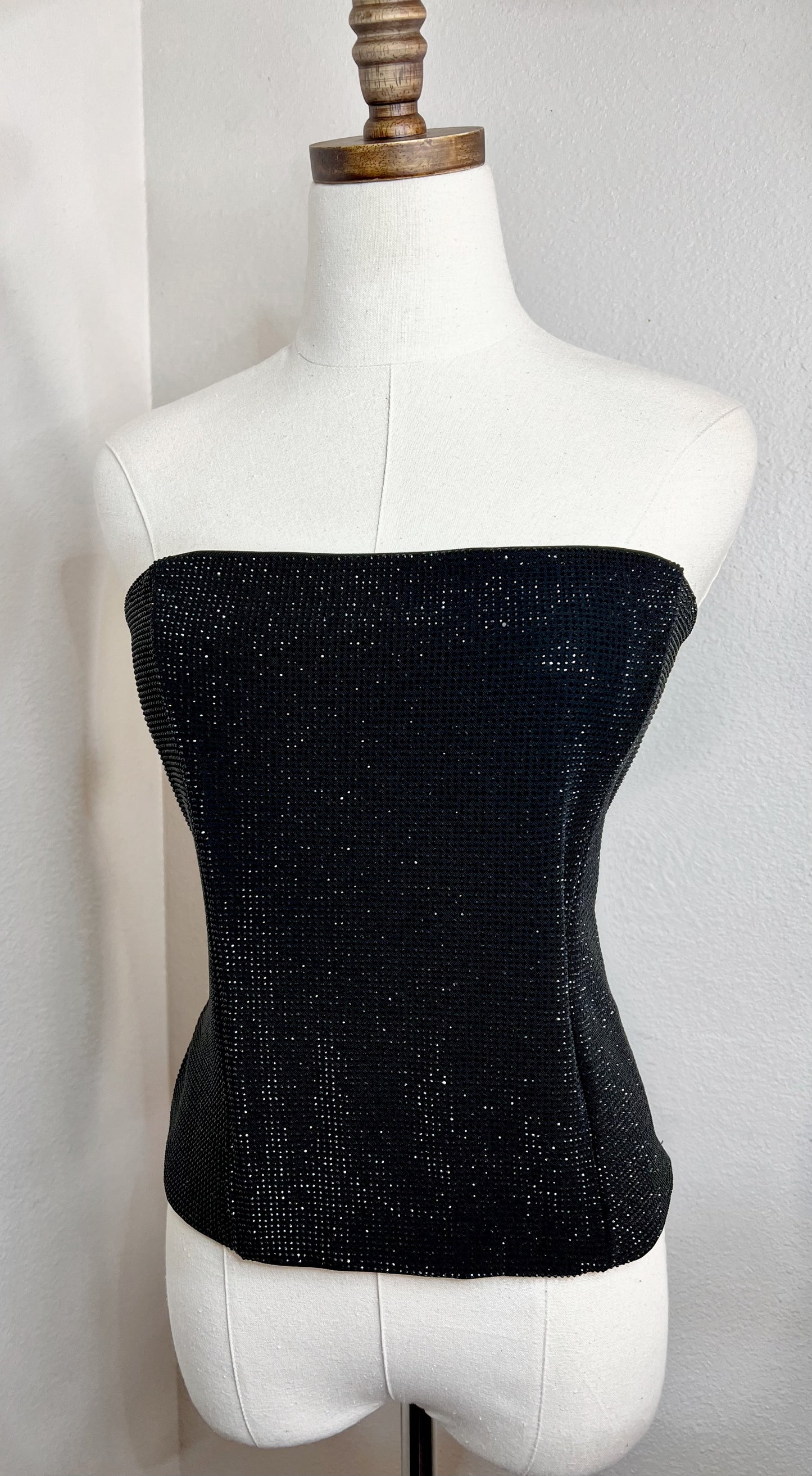 Black Rhinestone Top