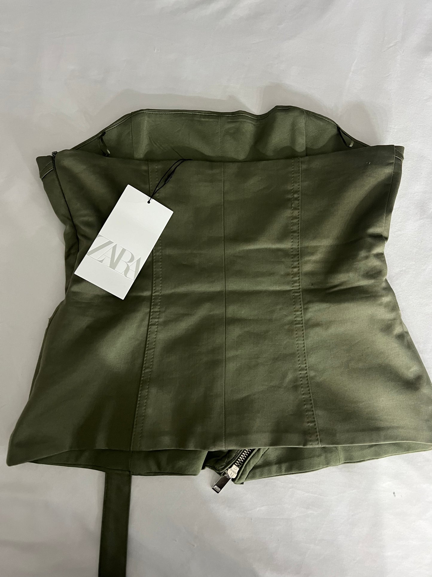 Zara Strapless Zipper Top