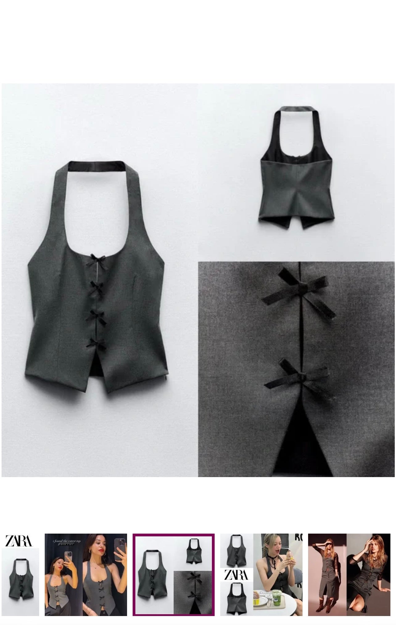 Zara Bow Halter Top