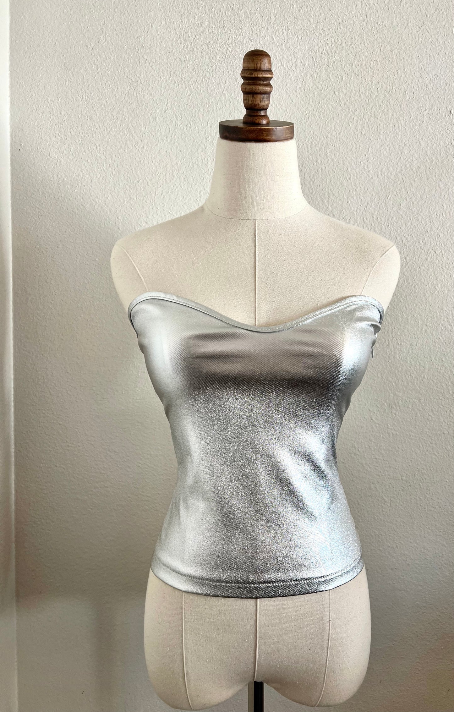 Silver Metalic Top