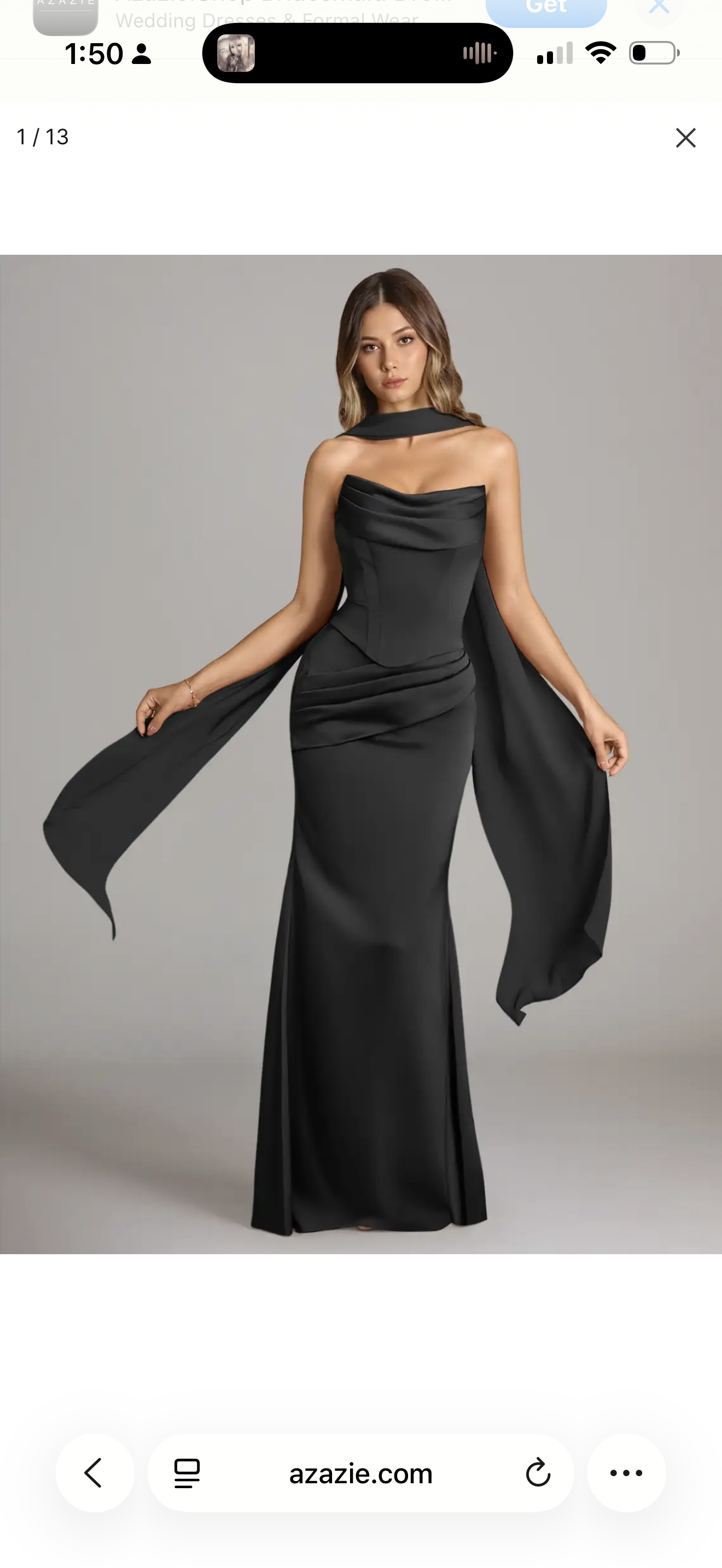 Azazie Black dress