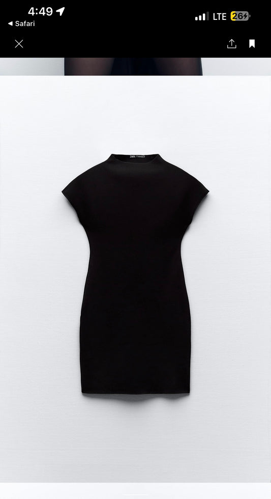 Zara Black Knit Body Dress