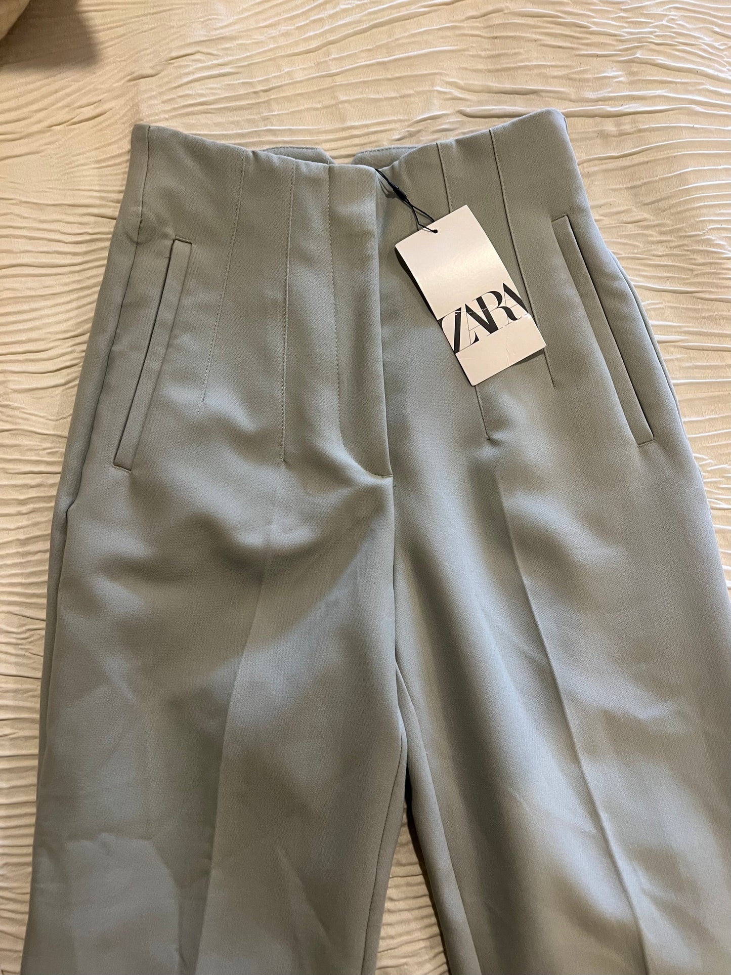 Zara Olive Light Green Dressing Pants