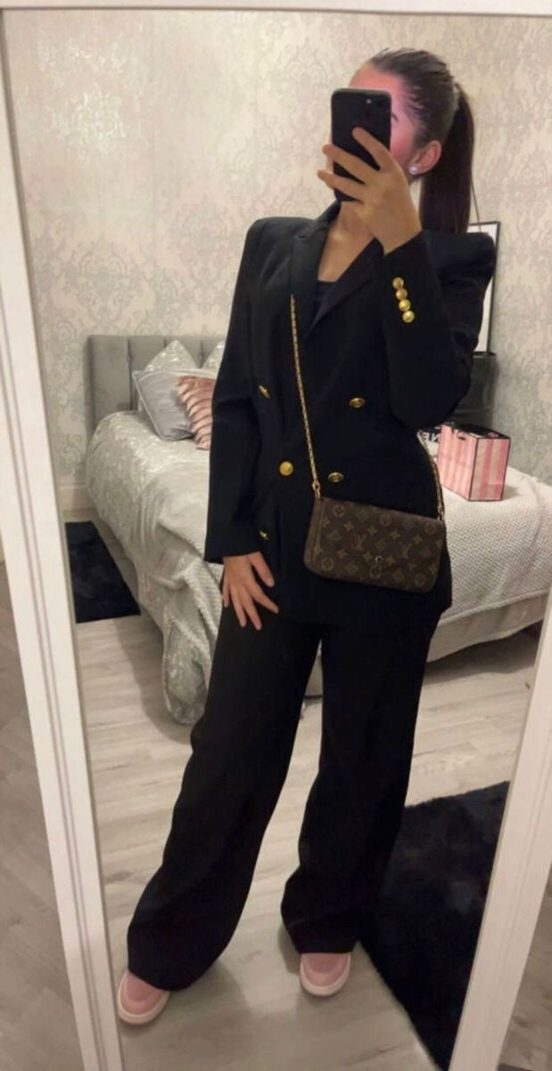 Zara Black Knit Blazer