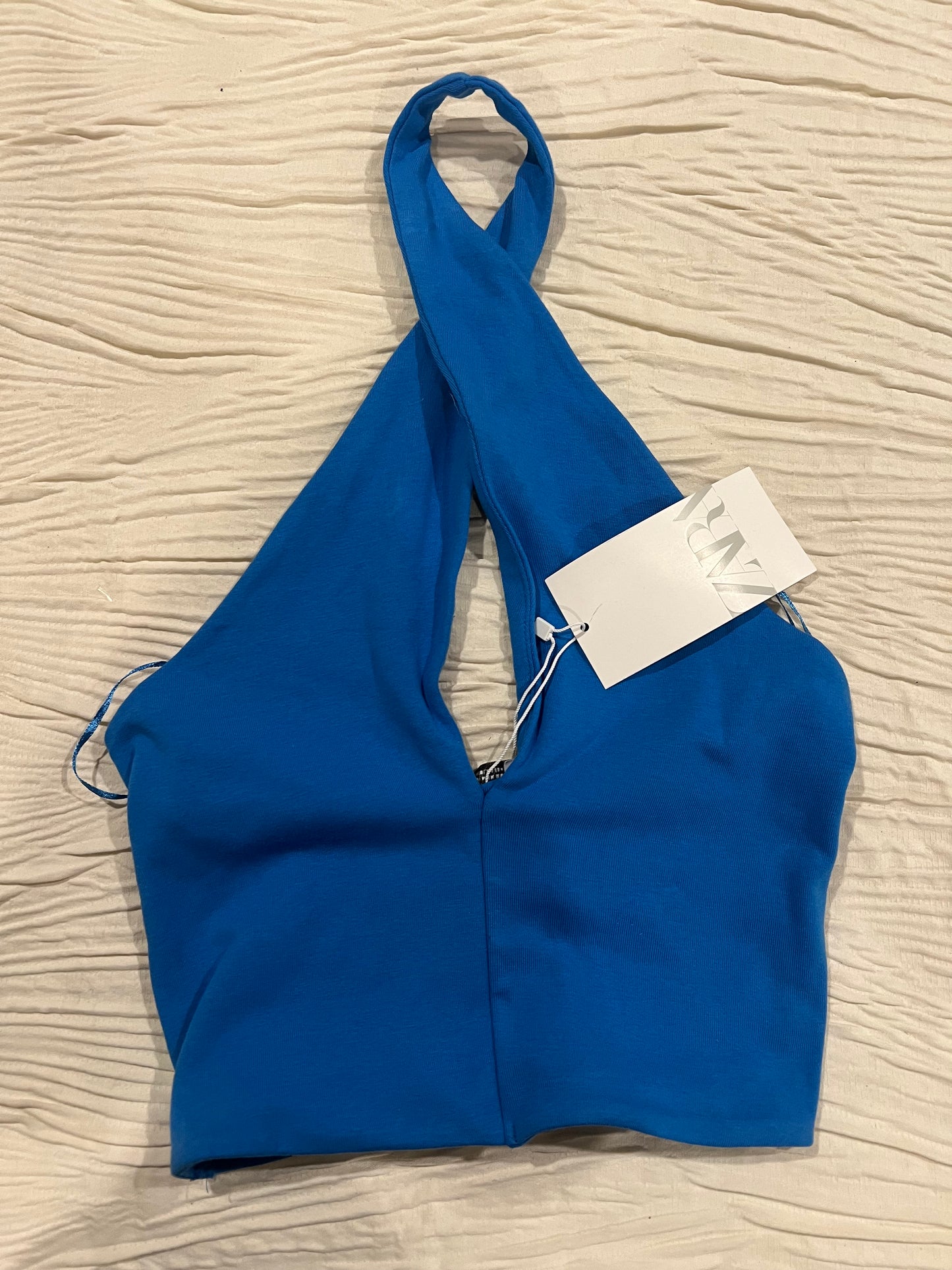 Zara Blue Halter Top