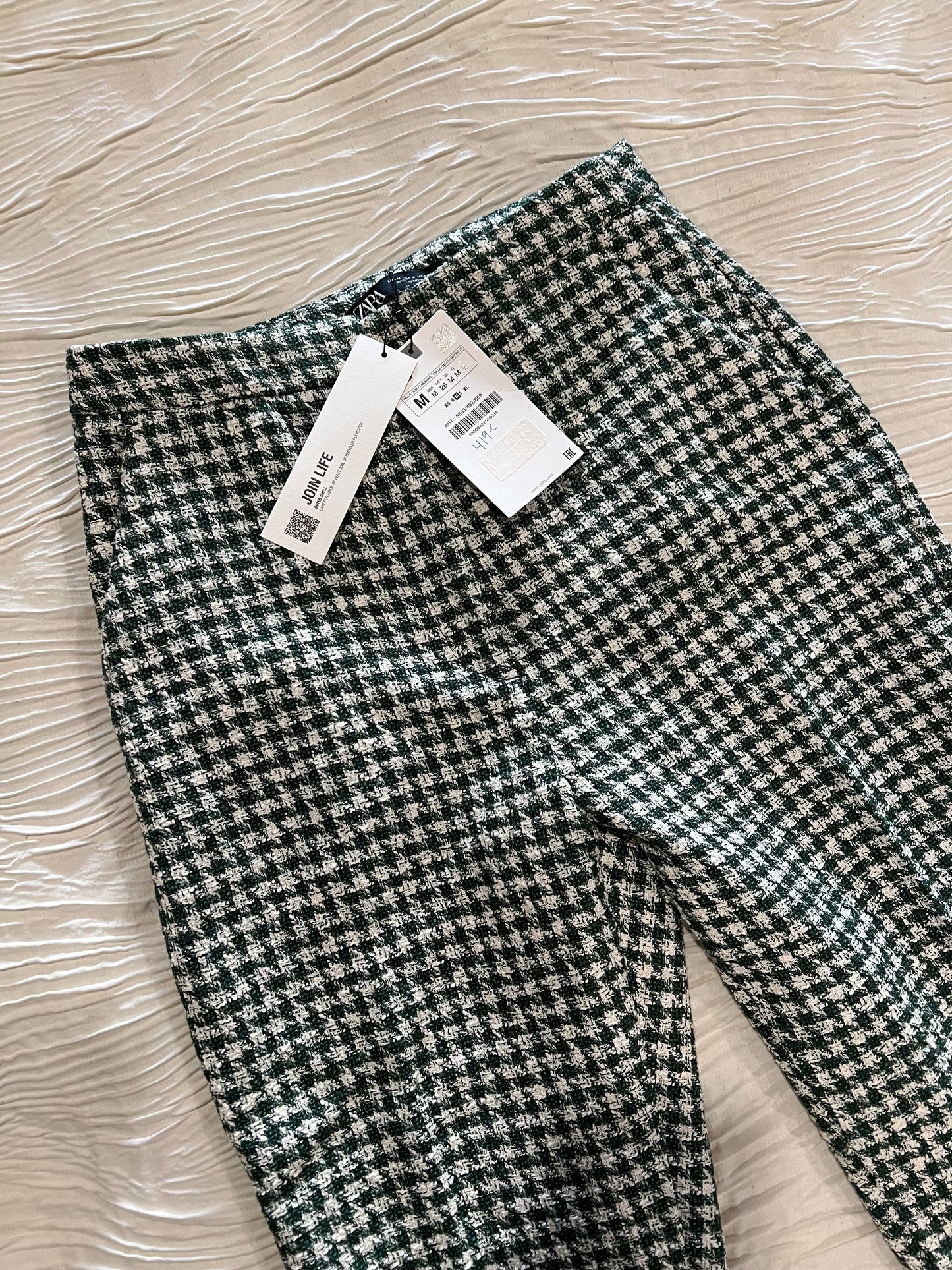 Zara Light Green Knit Dressing Pants