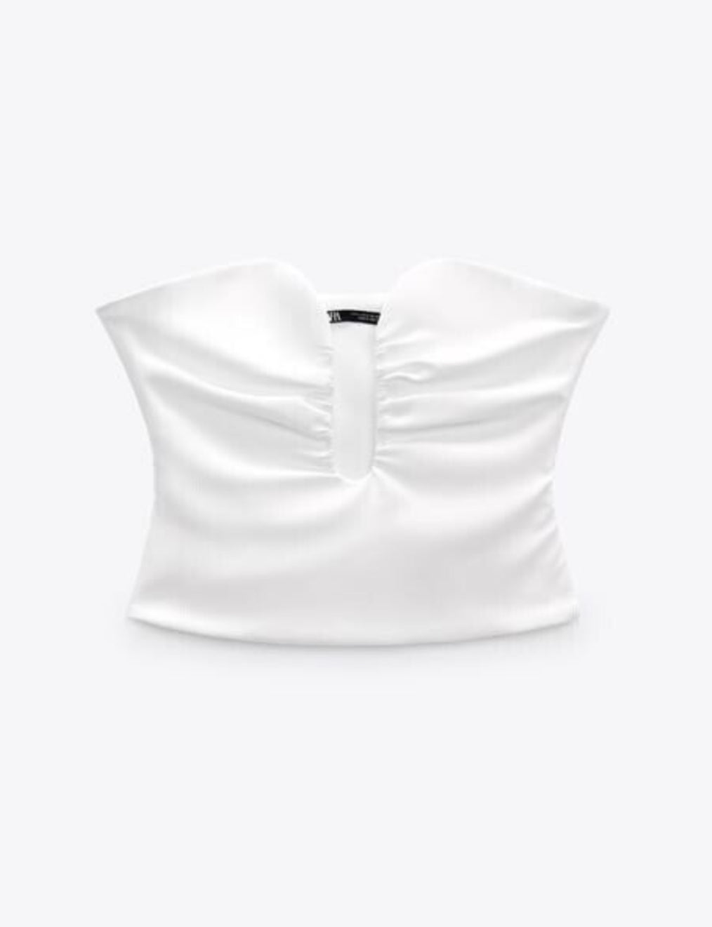 Zara White Sweetheart Top