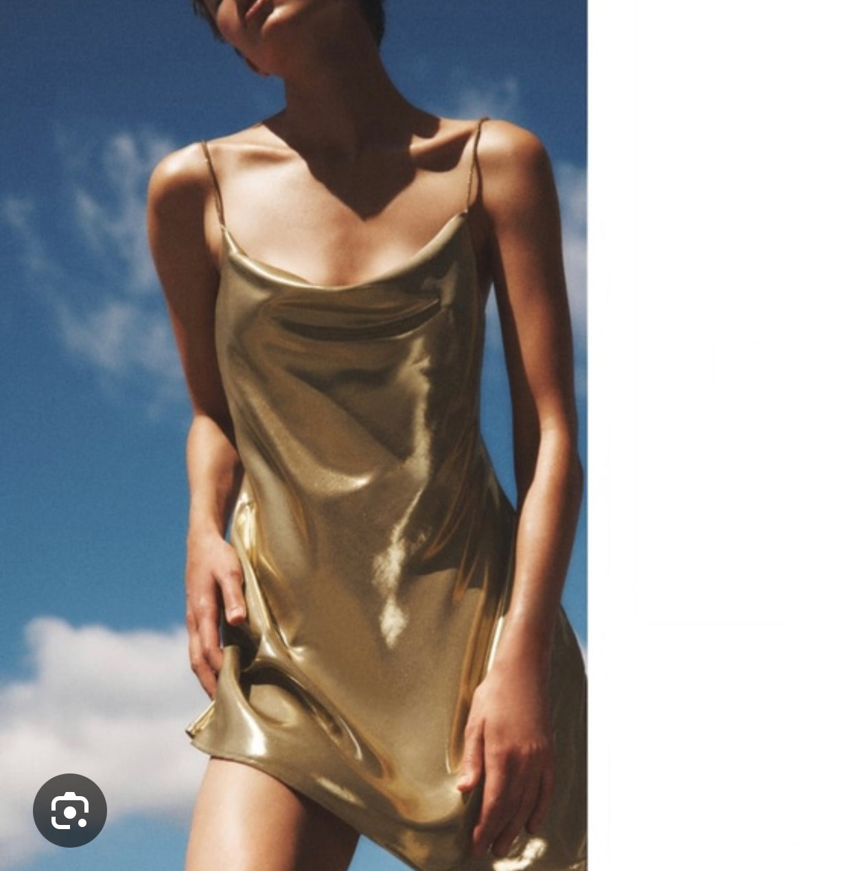 Zara Gold Silk Rhinestone Dress