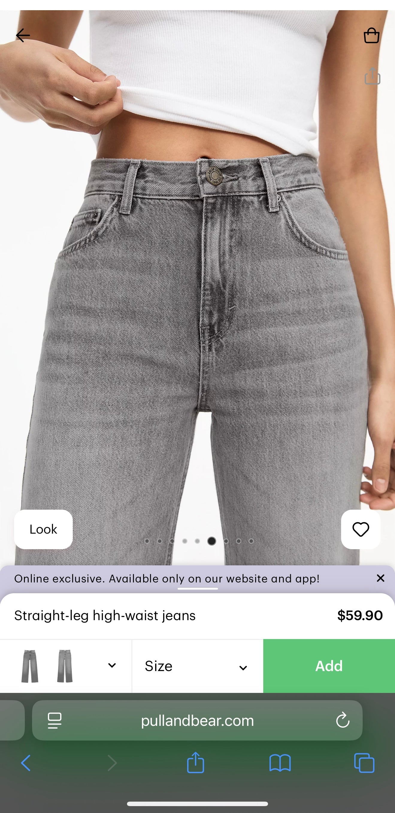 Pull & Bear Straight Leg High Rise