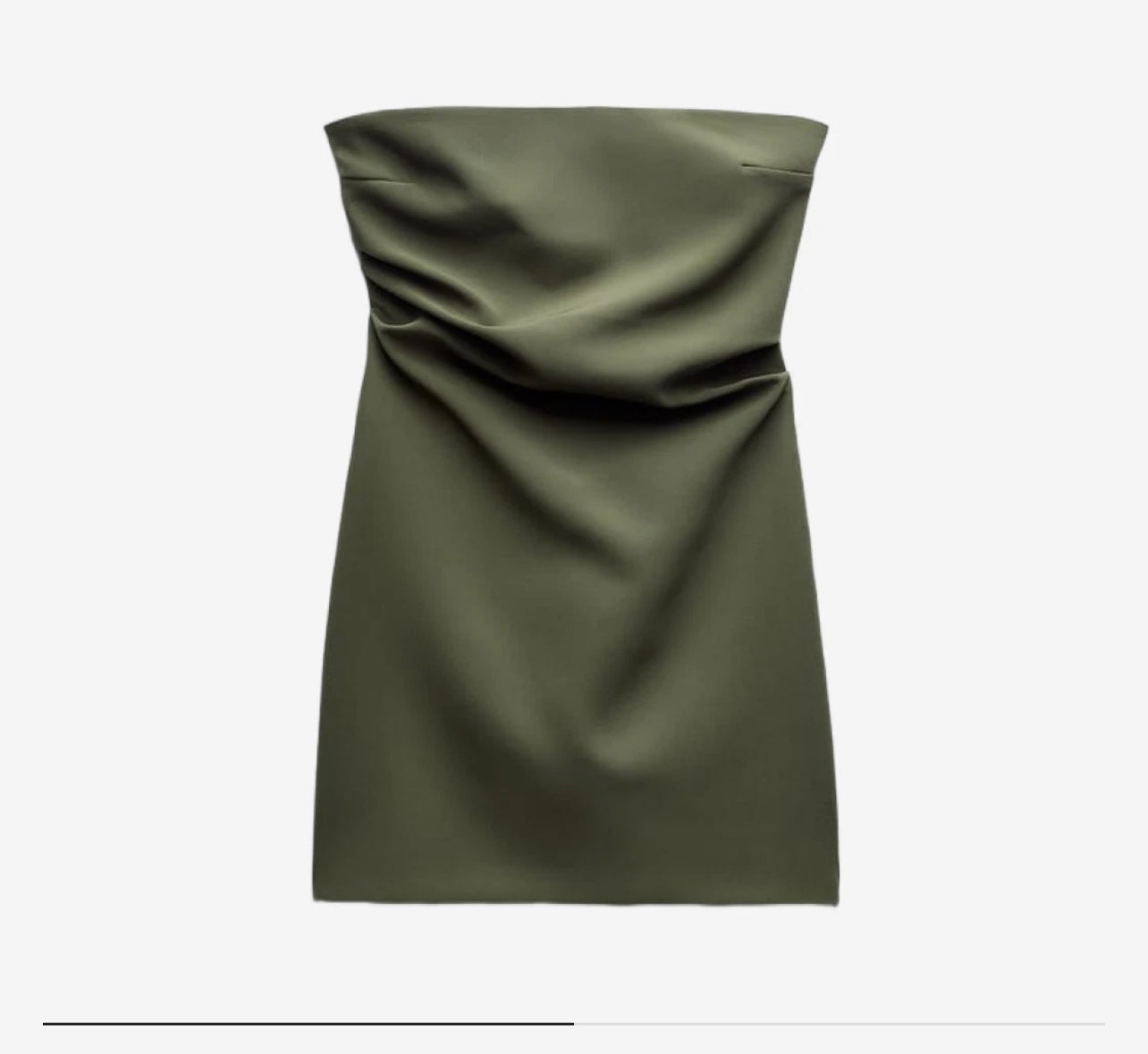 Zara Green Rouched Dress