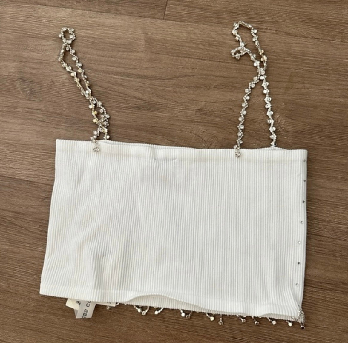 Zara Rhinestone Bandeau Top