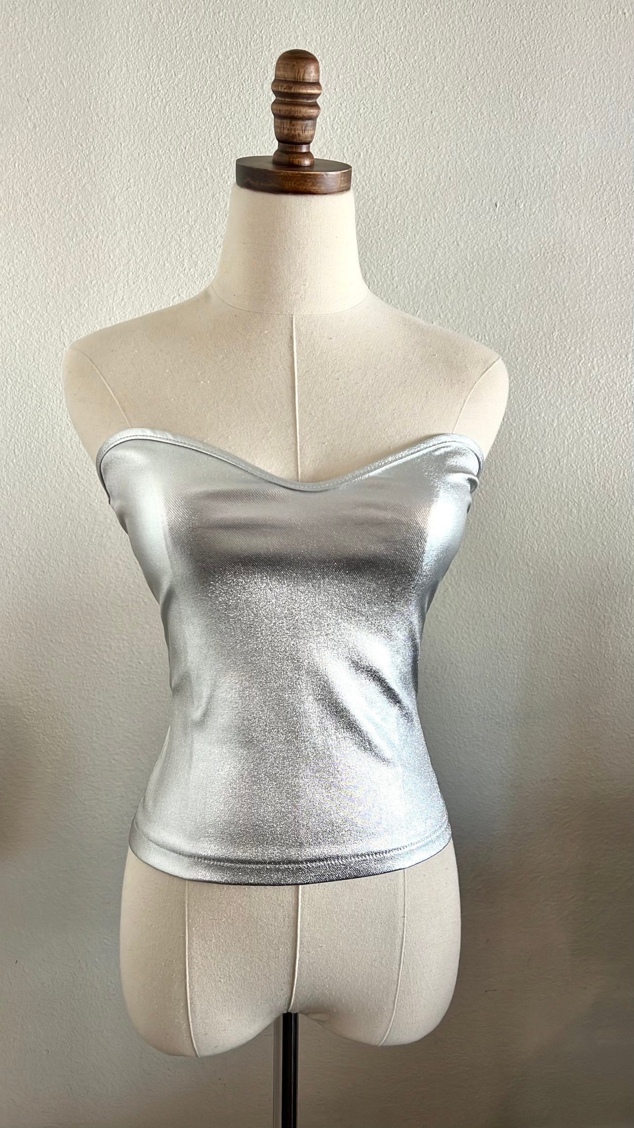 Silver Metalic Top