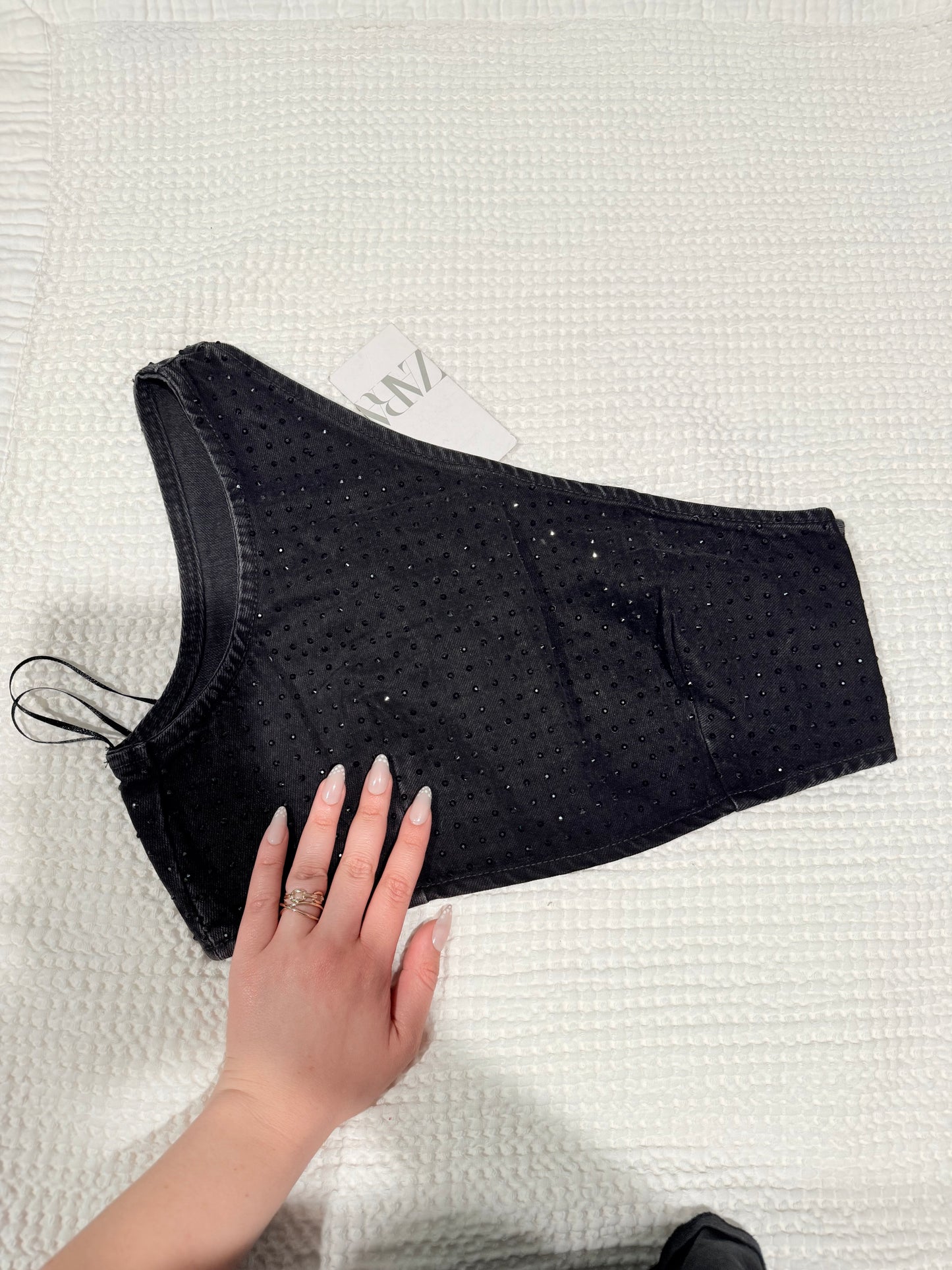 Zara Rhinestone top