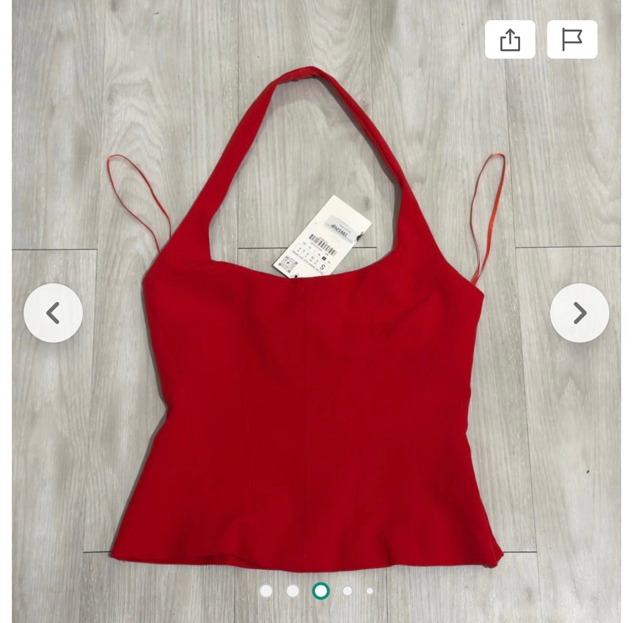 Zara Red Halter Top