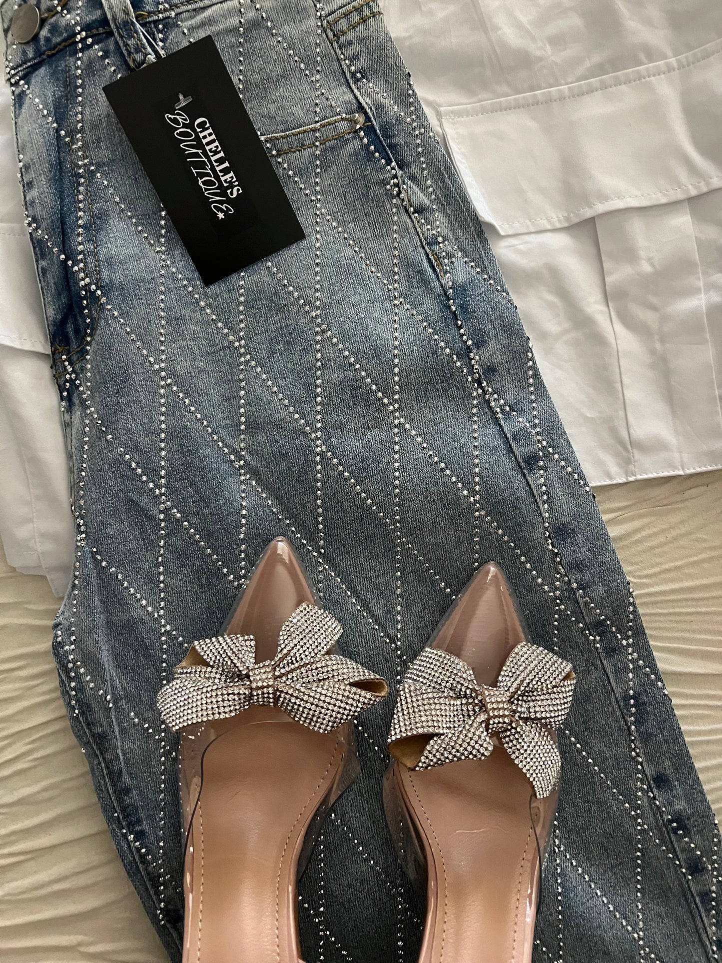 Bow Diamond Heels