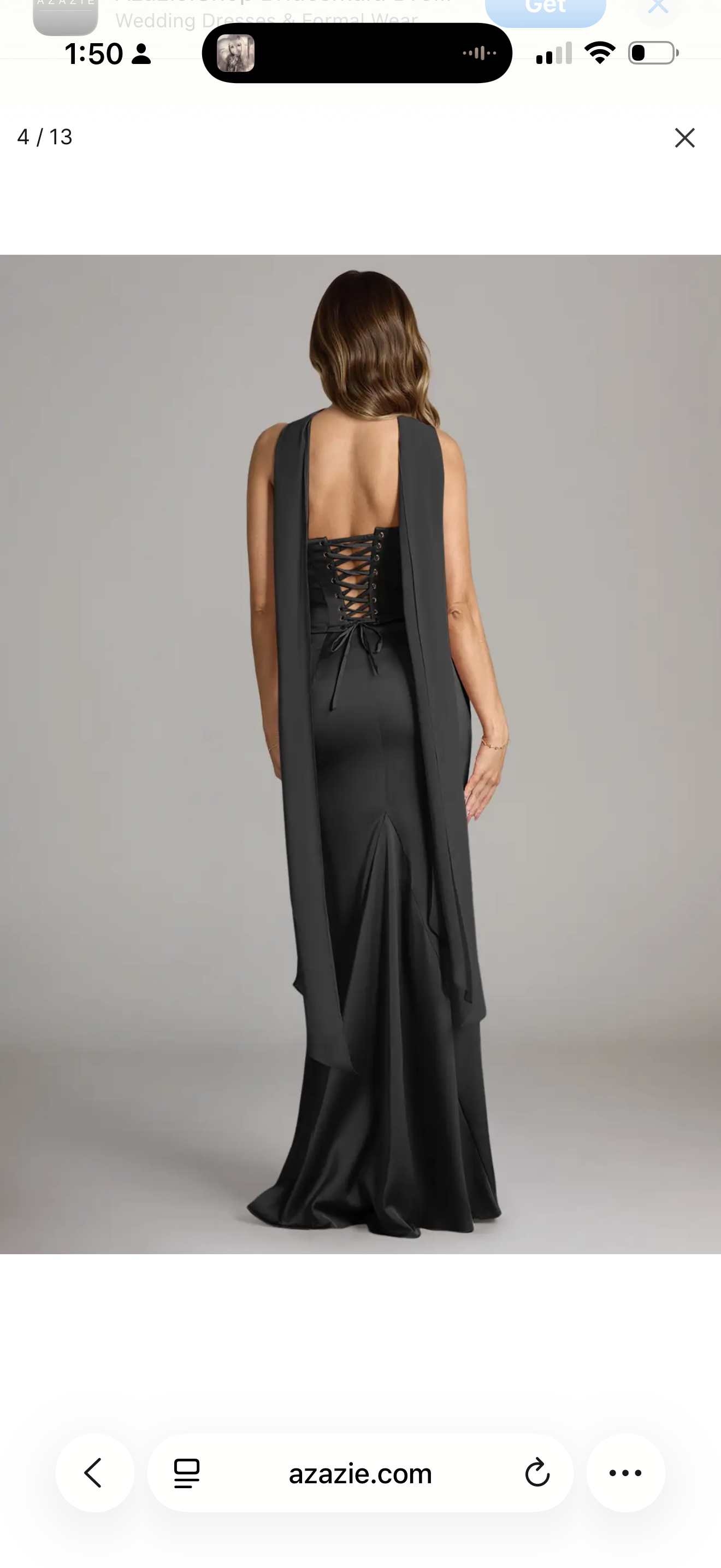 Azazie Black dress