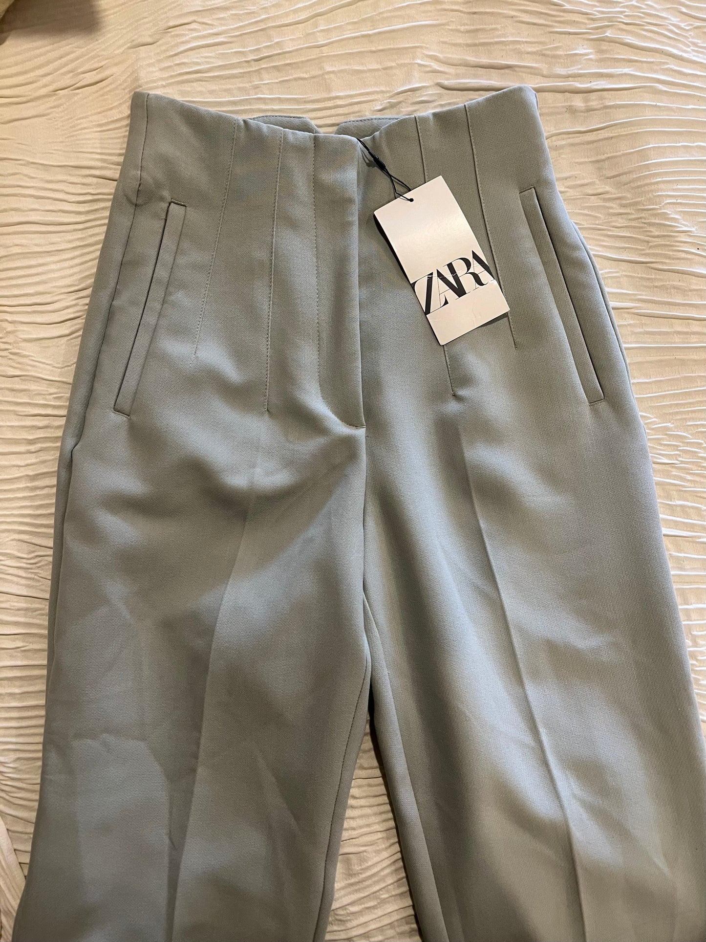 Zara Olive Light Green Dressing Pants