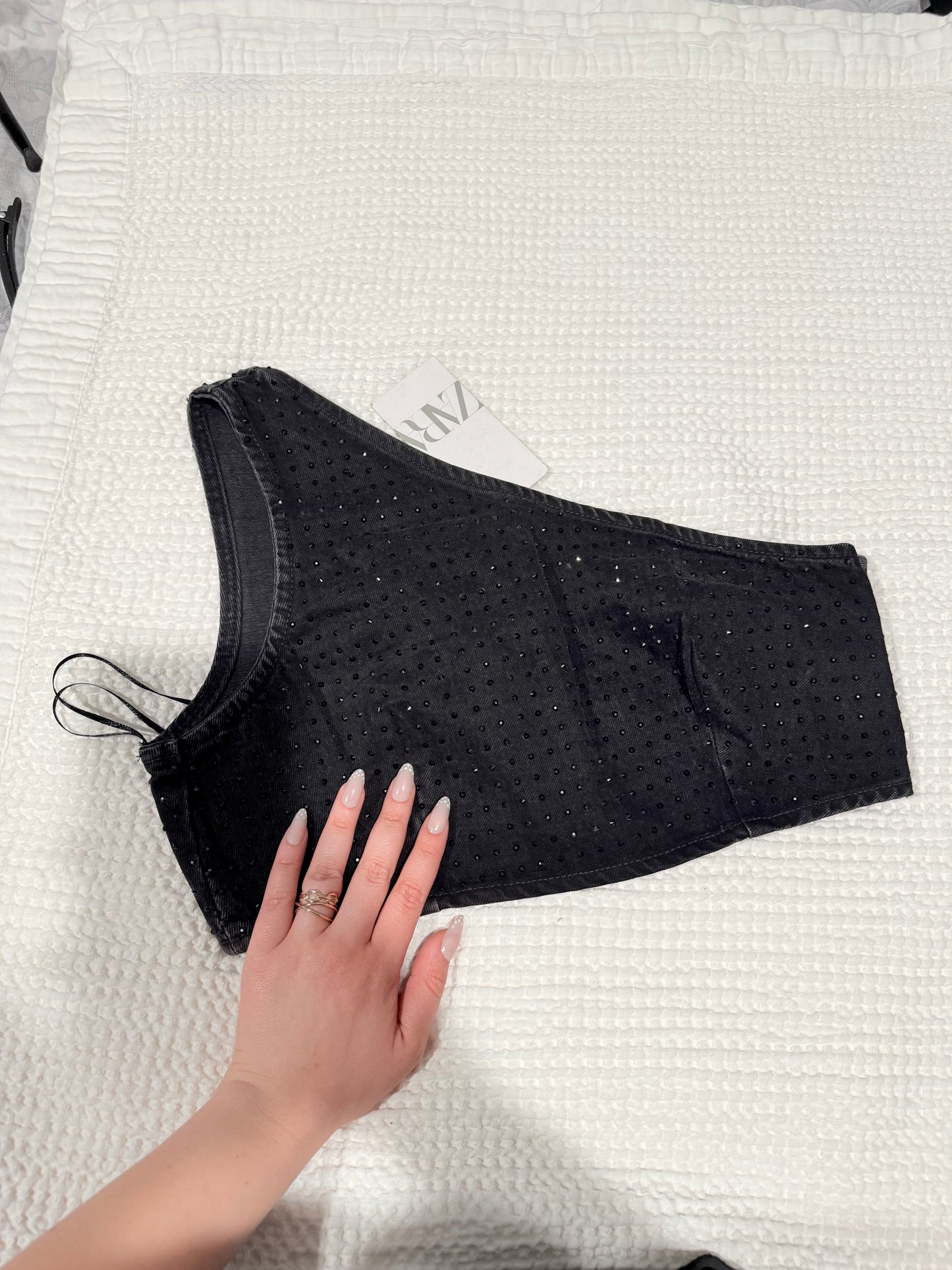Zara Rhinestone top
